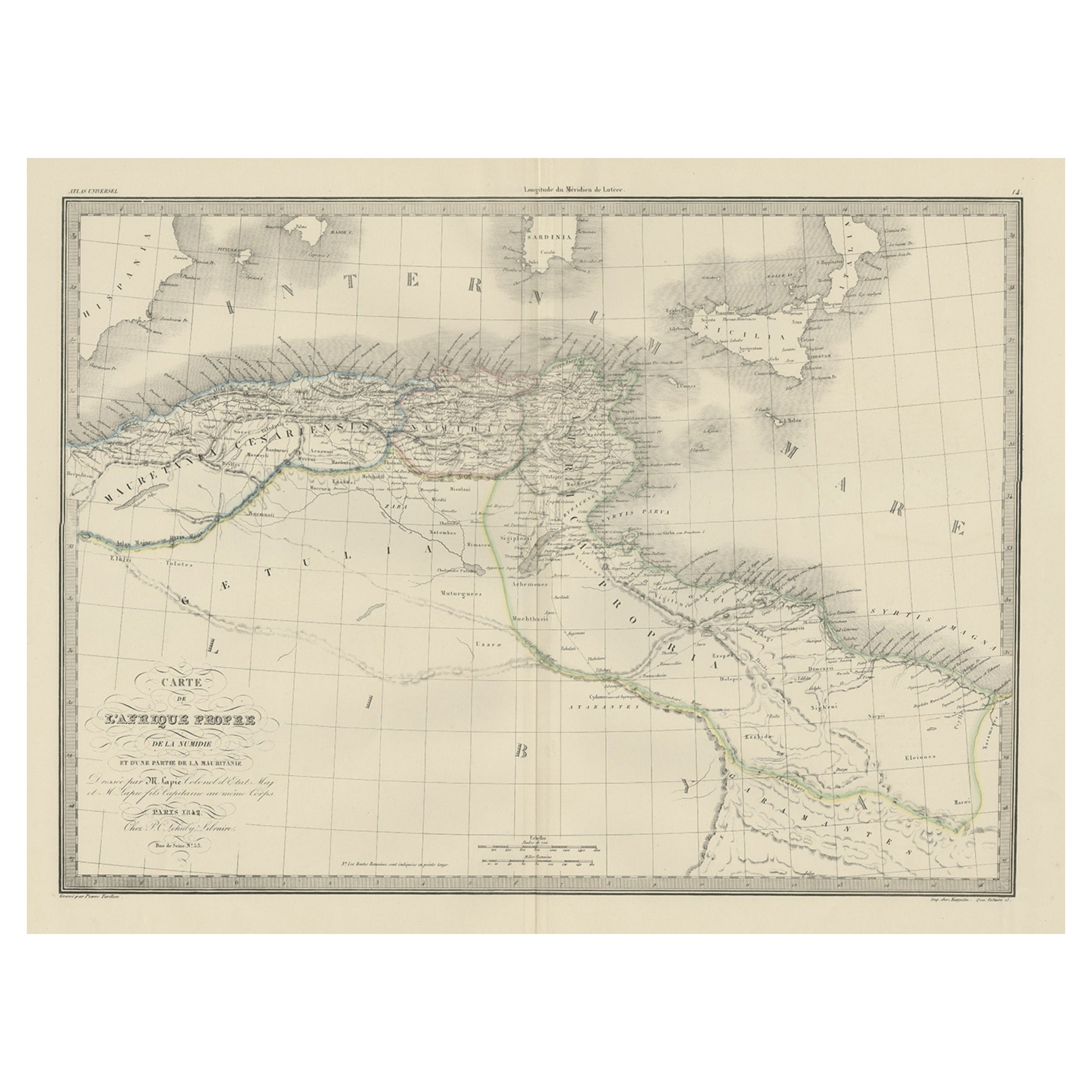 The Empires of Mauritania, Carthage & Numidia 'Barbary Coast', Africa, 1842 For Sale