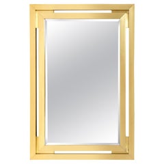Artisan Mirror with Double Frame in Polished Brass 1970s