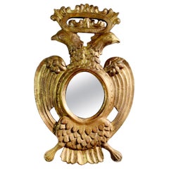 Early 20th Century Double Headed Eagle Gilt Gesso Mirror