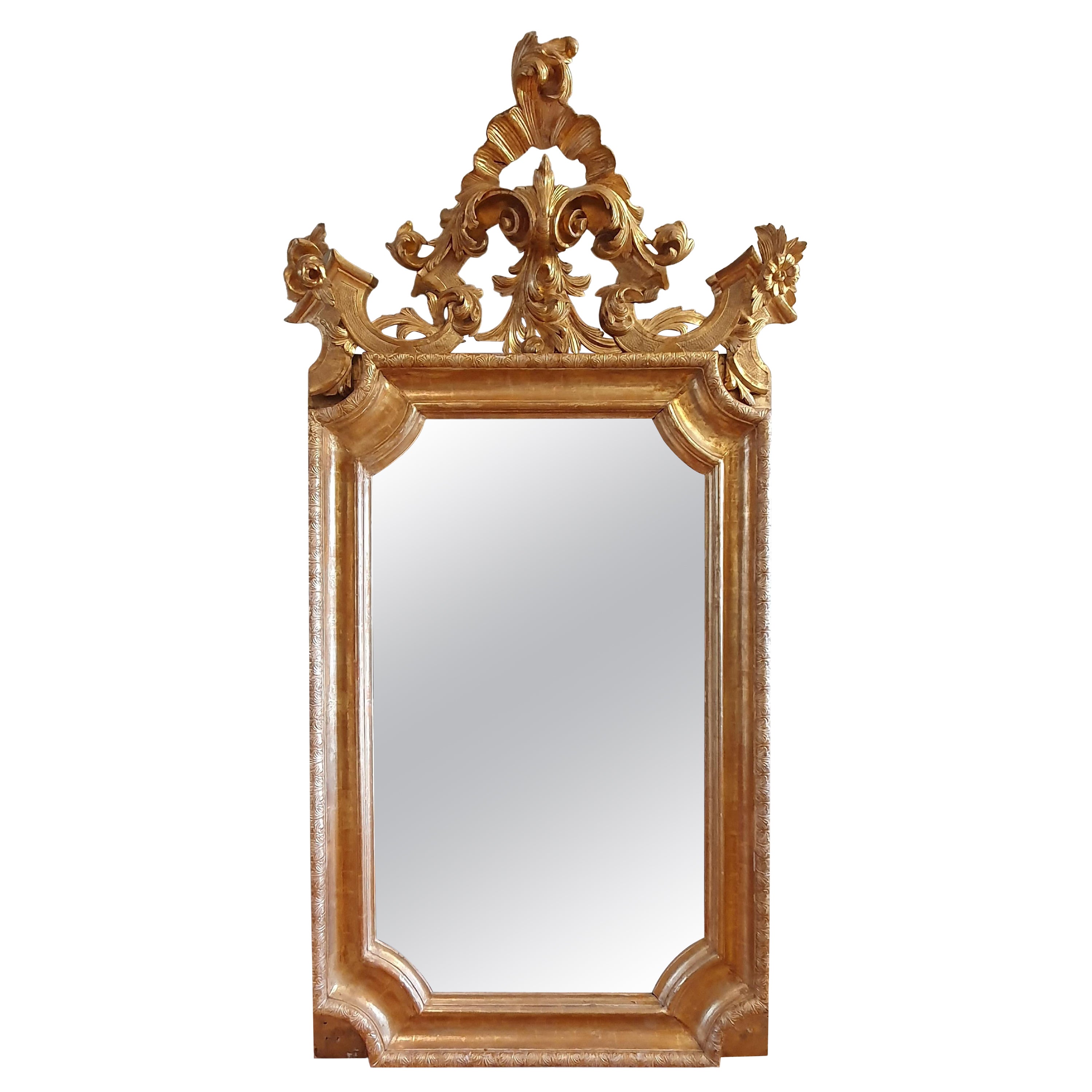 19th Century French Fireplace / Wall Mirror For Sale