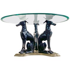 Maitland Smith for the Daniel Brooks Gallery Bronze Whippet Dog Coffee Table