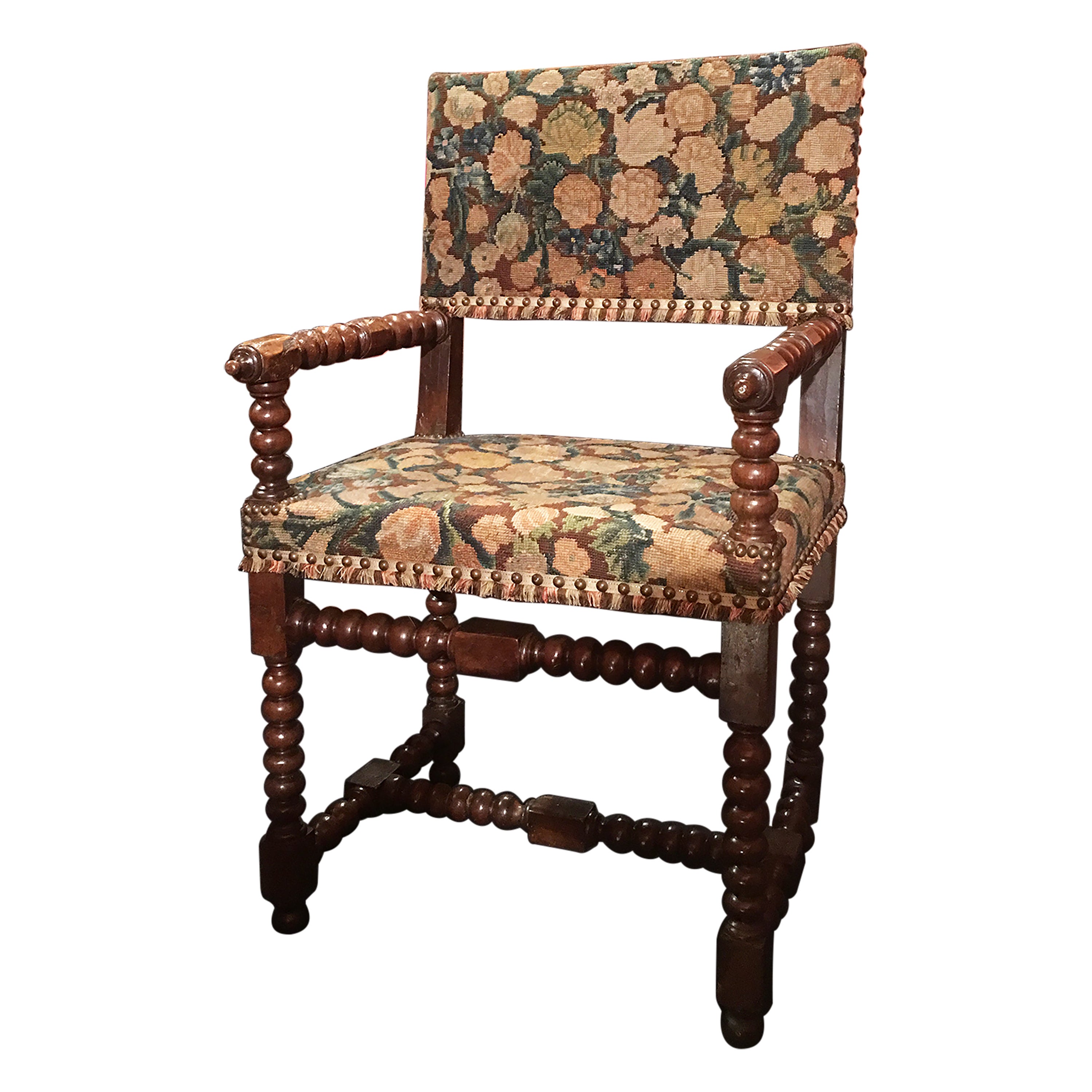 Fauteuil Louis XIII du XVIIe siècle en vente