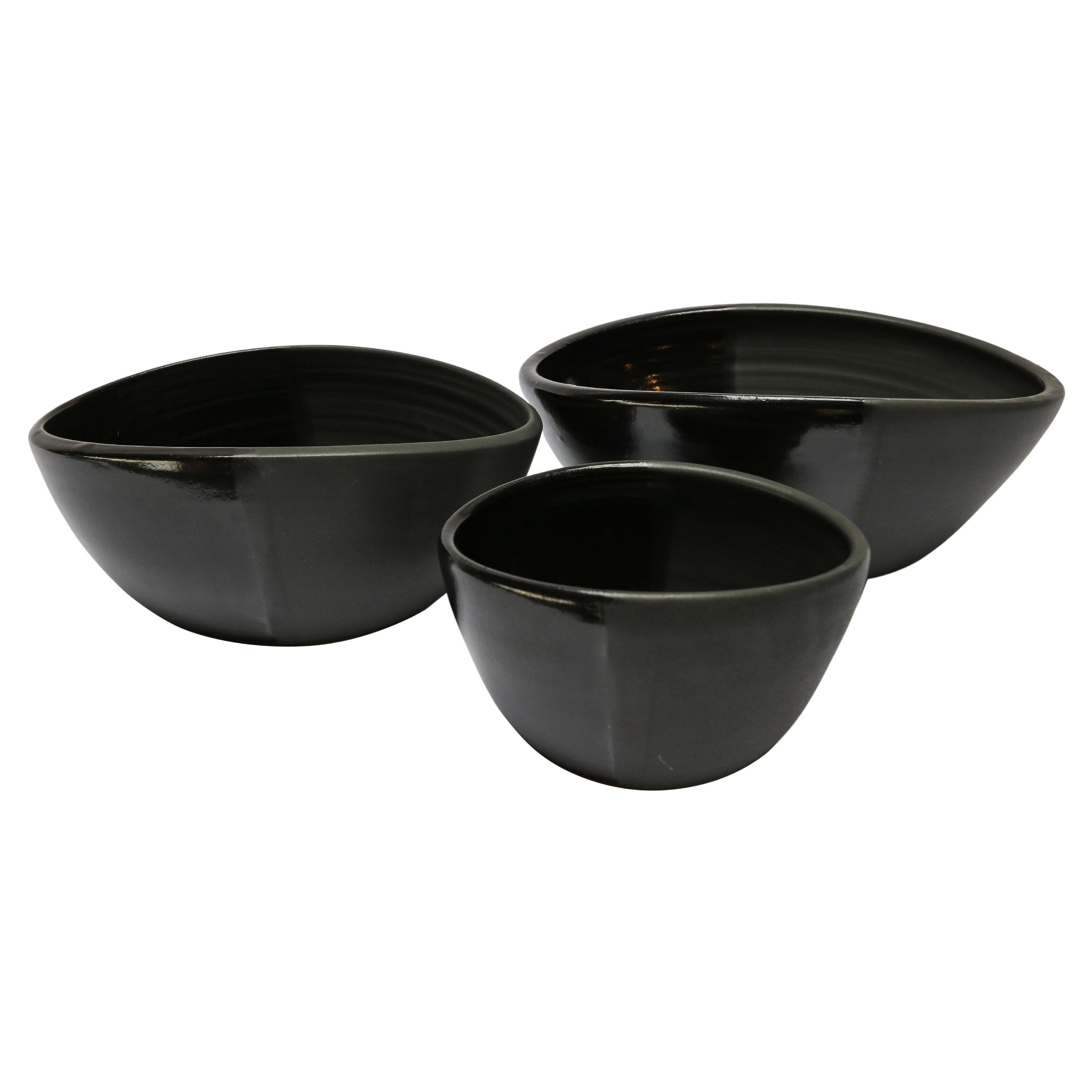 Derrick Nesting Bowls in Noir Black by Style Union Home