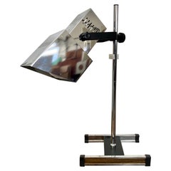 Chrome Cube Table Lamp by Robert Sonneman