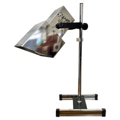 Lampe de table cubique chromée de Robert Sonneman