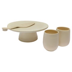 Cake Stand, Server & Wine Tumblers in Blanc White by Style Union Home