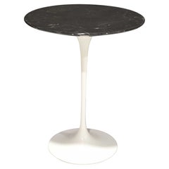 Vintage Eero Saarinen for Knoll Knoll Tulip Table with Black Marble Top and White Base