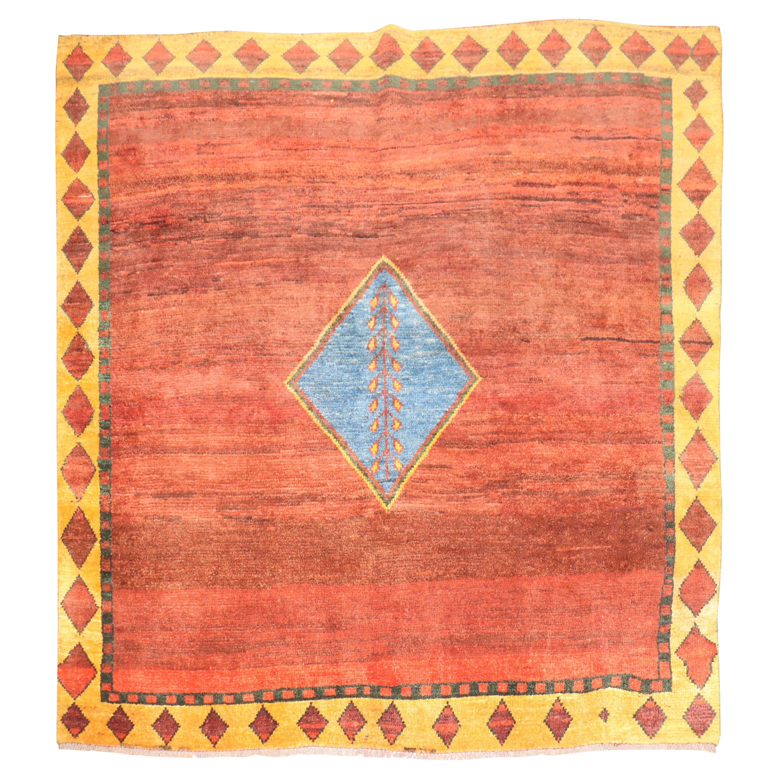 Square Persian Gabbeh Rug For Sale