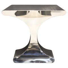 Megaron Side or Console Table in Lustrous Chrome Finish