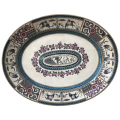 Plato de Chinoiserie Inglés del Siglo XIX Bates Gildea & Walker