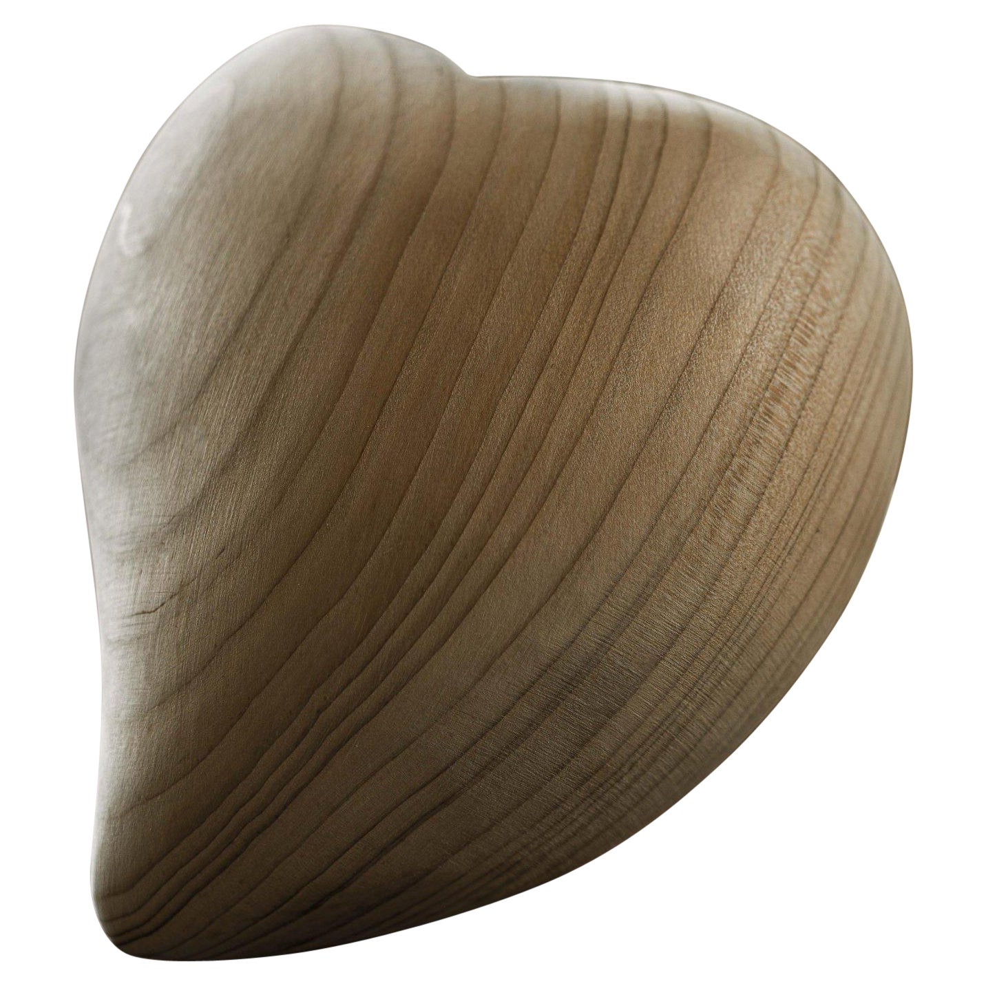 In Stock in Los Angeles, Cuore Heart Cedar Wood Paperweight Small, Made in Italy