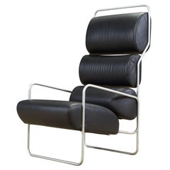 Poltrona da salotto in pelle 'Sancarlo' di Achille Castiglioni per Driade, circa 1982