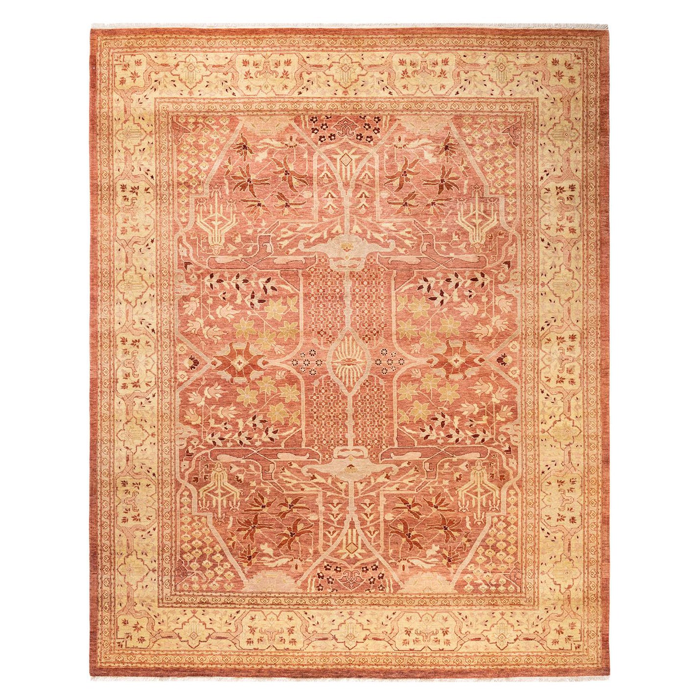OneOfAKind Hand Made Contemporary Eclectic Pink Area Rug at 1stDibs