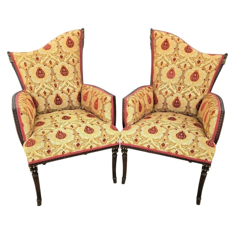 Grosfeld House Newly Upholstered Armchairs - Set of 2 For Sale