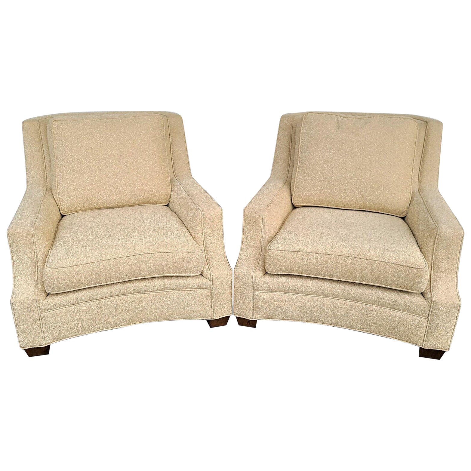 Art Deco Lounge Chairs by Century Furniture For Sale