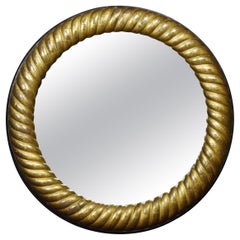 Circular Gilded Wall Mirror