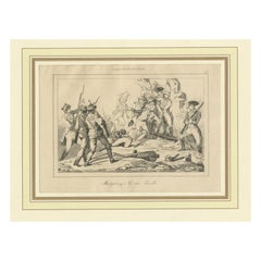 Old Print of The Death of General Montgomery in the Attack on Quebec, c.1840
