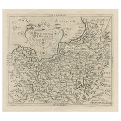 Original Antique Map of Prussia, ca.1630