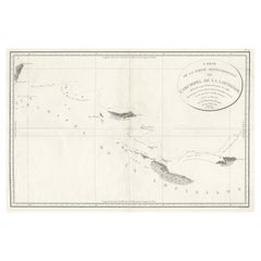 Antique Uncommon Rare Map Showing The Louisiade Archipelago, Papua New Guinea, ca.1798