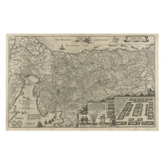 Magnifique carte ancienne rare de la Terre Sainte, 1648