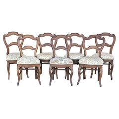 Antique Victorian Balloon Back Chairs, Set of 7