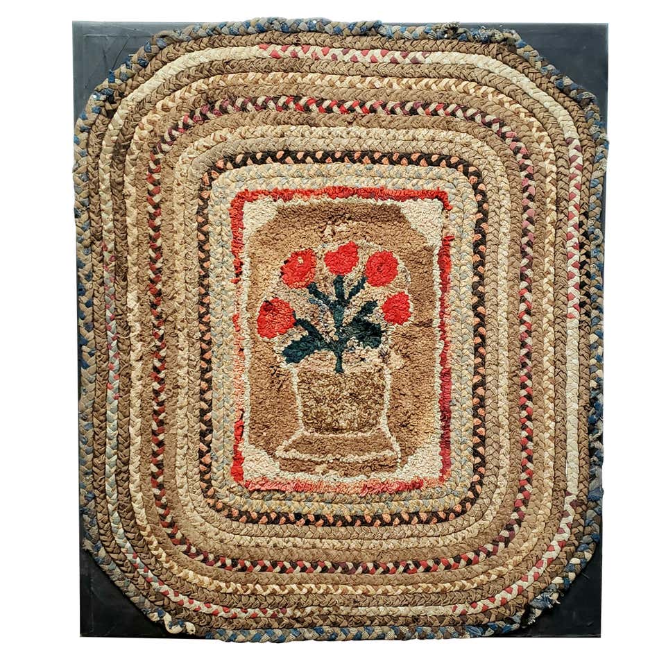 American Hooked Rug Depicting a Zebra Early 20th Century For Sale at ...