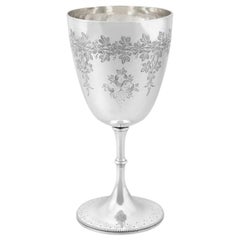 Antico calice d'argento vittoriano del 1876