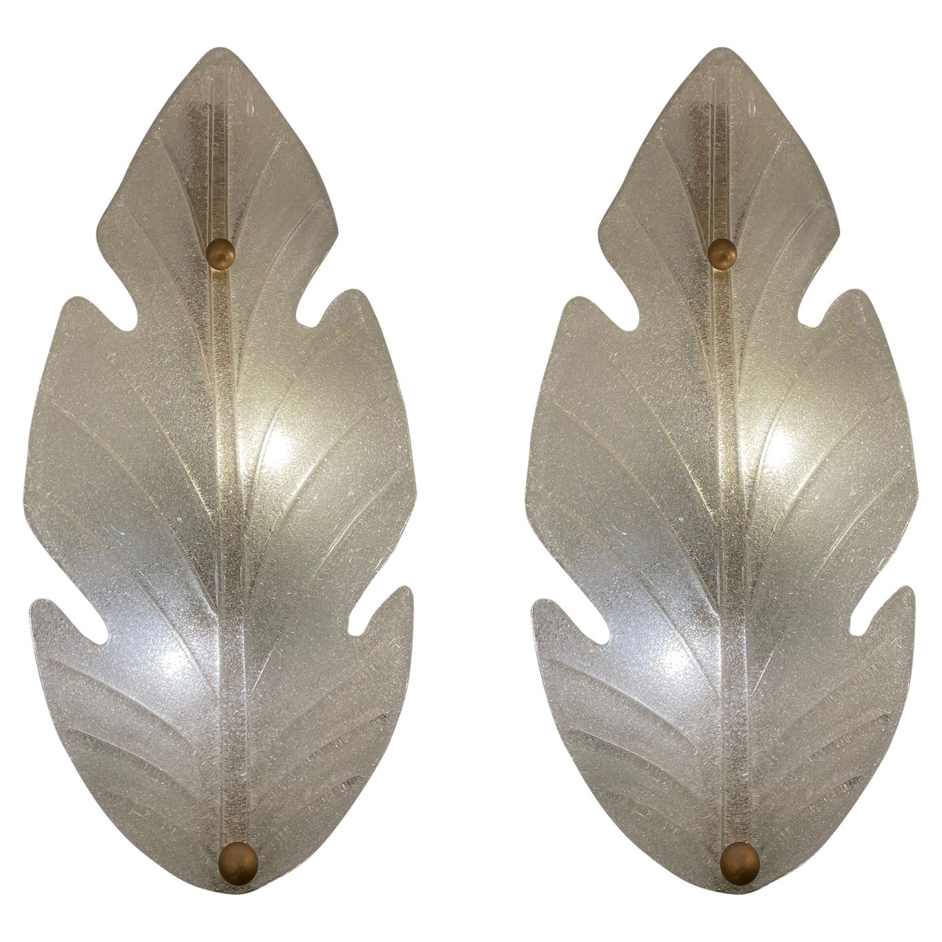 Pair of Wall Lights in Murano Glass, Italy 1960s For Sale