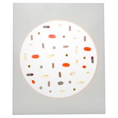 Ray Geary Contemporary \ Resin and Pill Sculpture Titled "White Pill Circle"