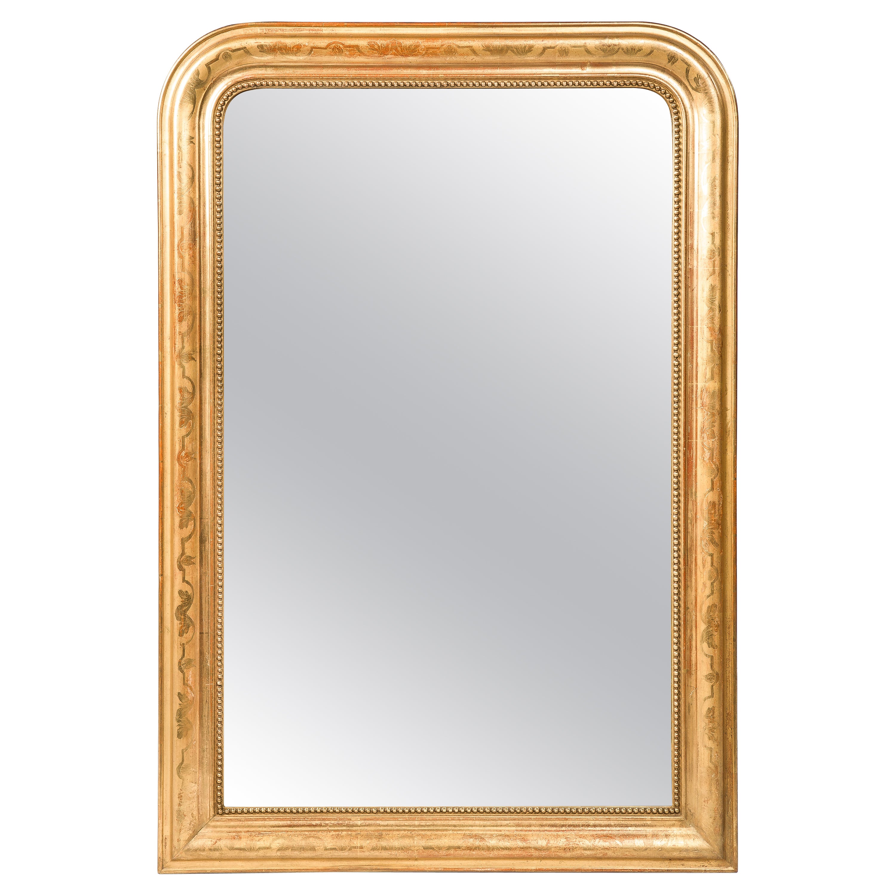 Antique 19th-Century French Gold Leaf Gilt Louis Philippe Mirror