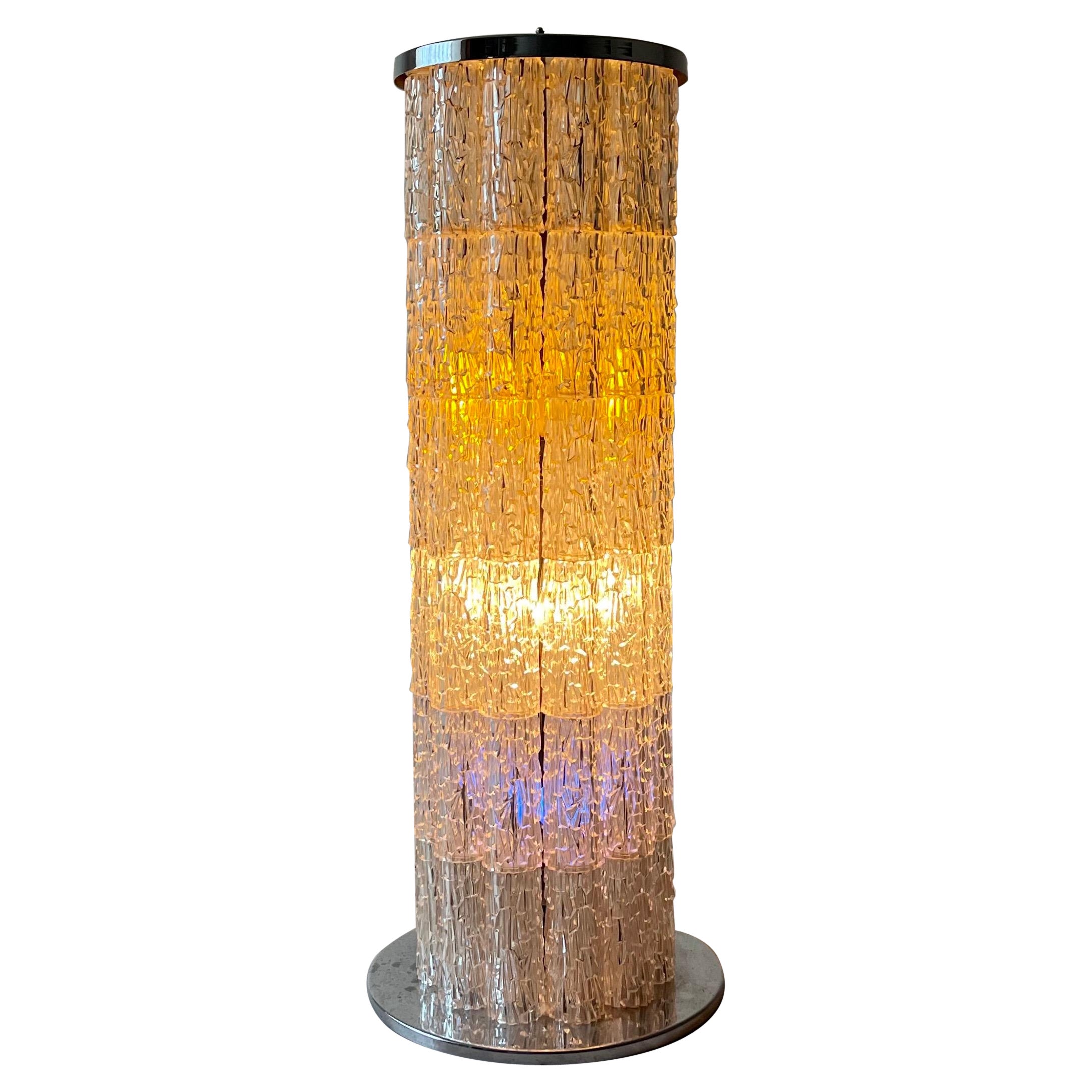 Lucite Floor Lamp, Italy, 1970s For Sale