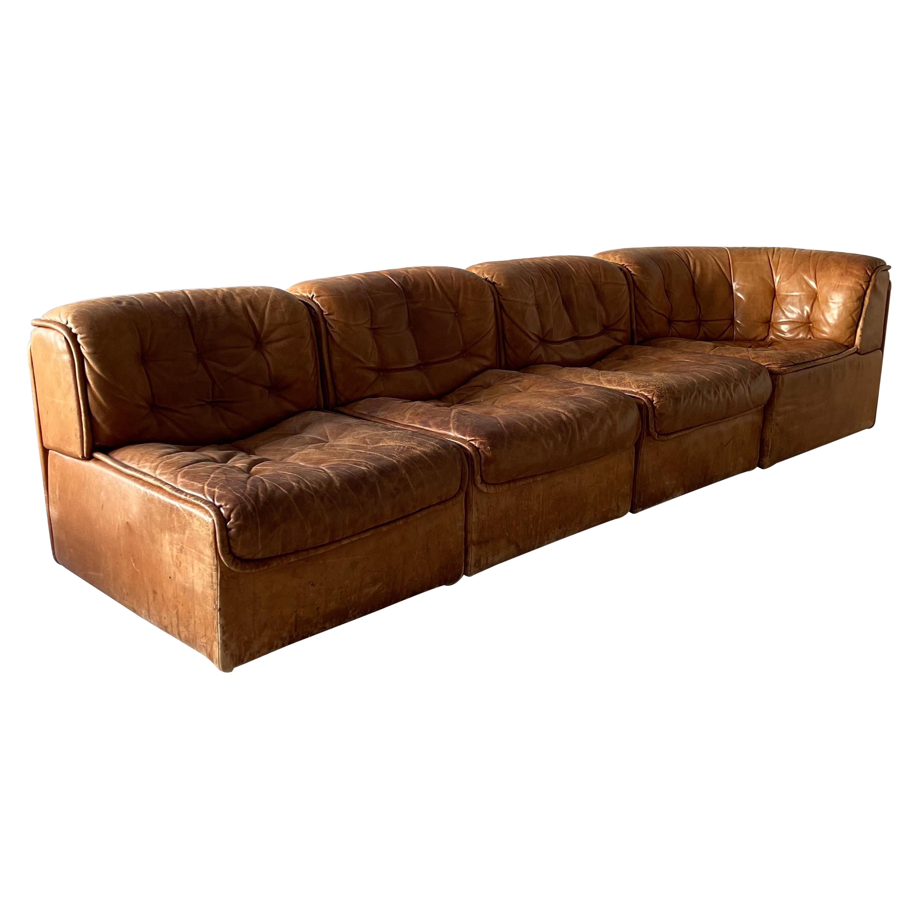 Kiezen Reusachtig Vertrek naar De Sede 'DS-22' Modular Sofa in Cognac Leather For Sale at 1stDibs | de  sede sofa, de sede modular sofa, de sede sectional