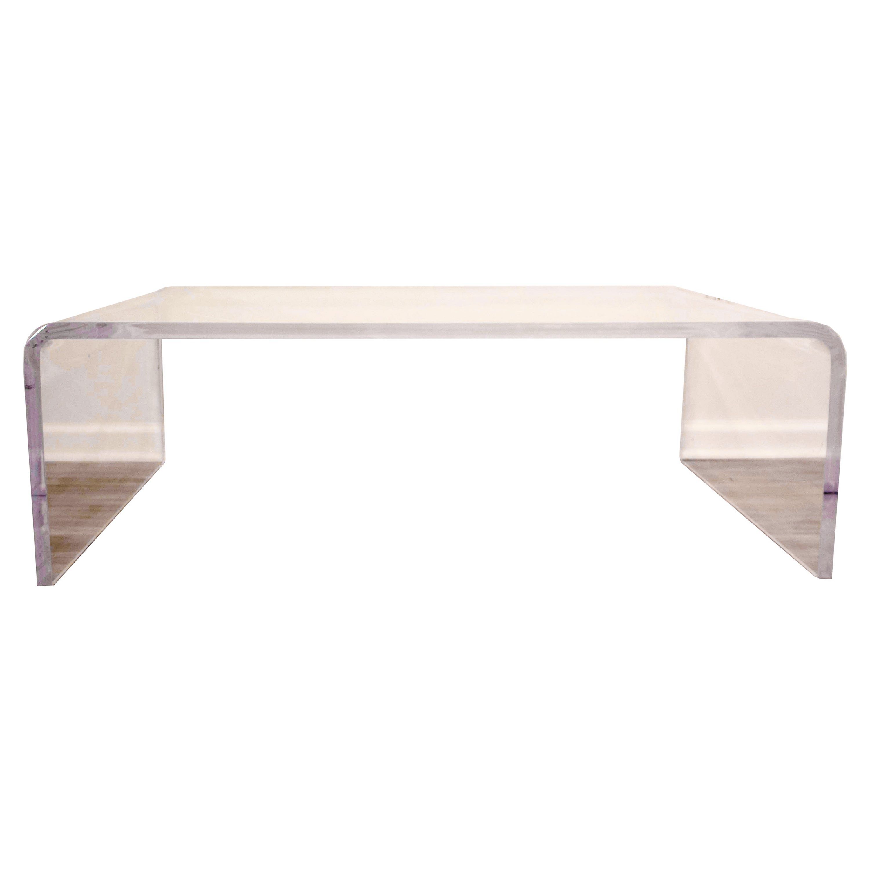 Lucite Waterfall Coffee Table at 1stDibs