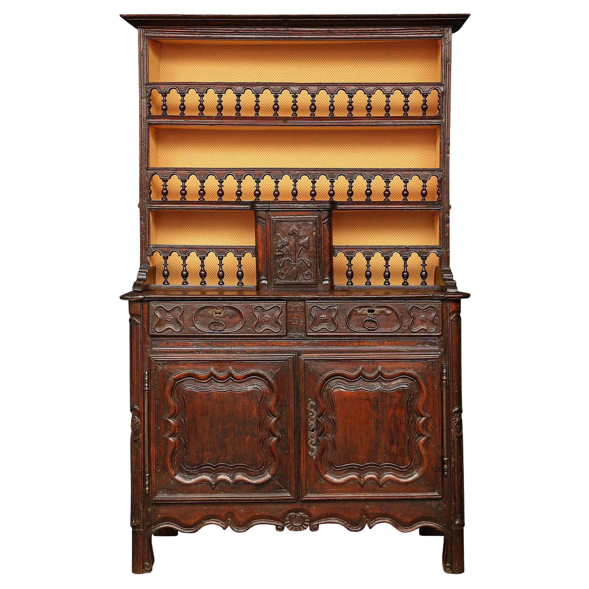 French 18th Century Walnut Vaissellier