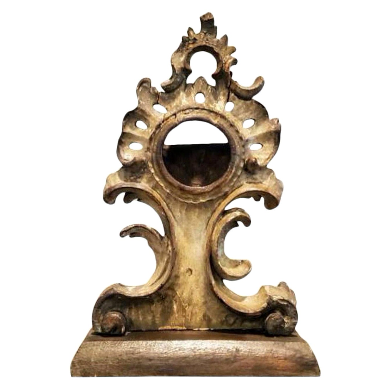 Important Early 18th Century Italian Carved Monstrance Reliquary Tabernacle