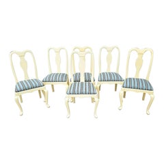 Queen Anne Lacquered Dining Chairs, Set of 6