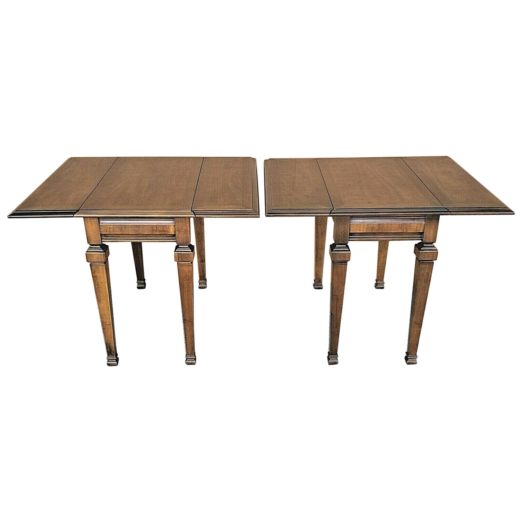 Pembroke Drop-Leaf End Side Tables by Lane, Set of 2 For Sale