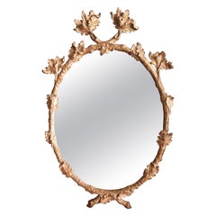 1940s Maple Gold Leaves and Branches Giltwood Mirror