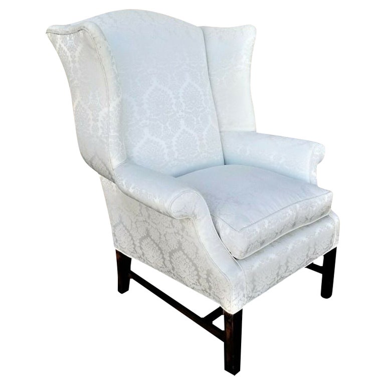 Vintage Chippendale Wingback Armchair