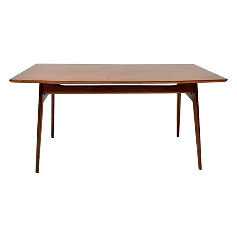 1960, Danish Style Rectangular Wooden Vintage Table