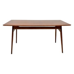 1960, Danish Style Rectangular Wooden Vintage Table