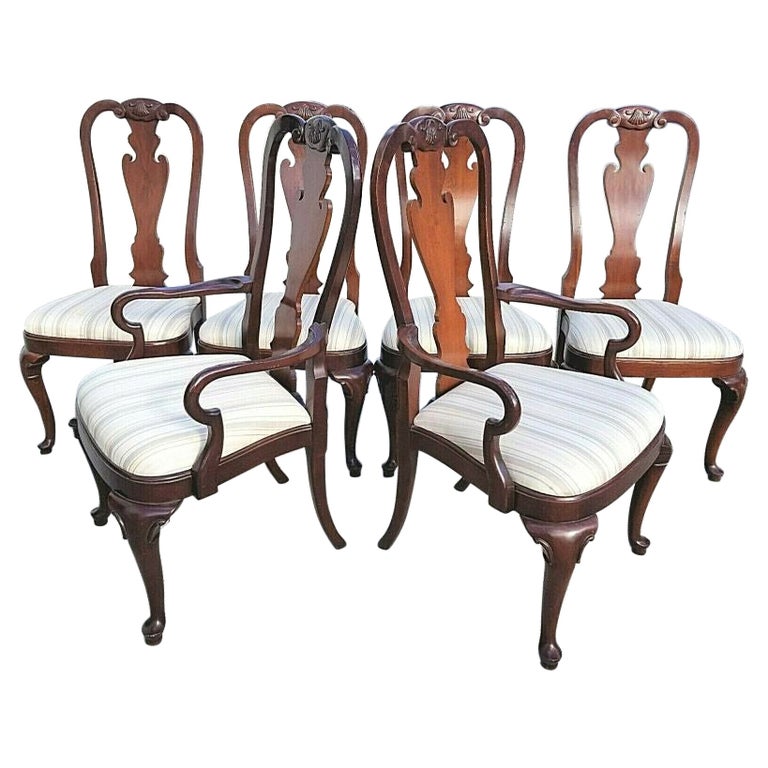 Set of 6 George II Style Dining Chairs by Hekman For Sale at 1stDibs