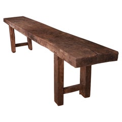 Primitive French Oak Console Table