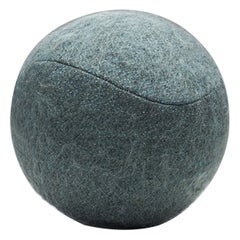 Accent Ball Pillow in Bluish-Grey Fabric