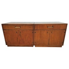 Retro Jack Cartwright for Founders MCM Danish Modern Walnut Nightstands