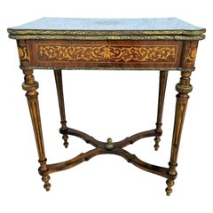 Antique French Louis XV Flip Top Game Card Table with Ormolu Mounts