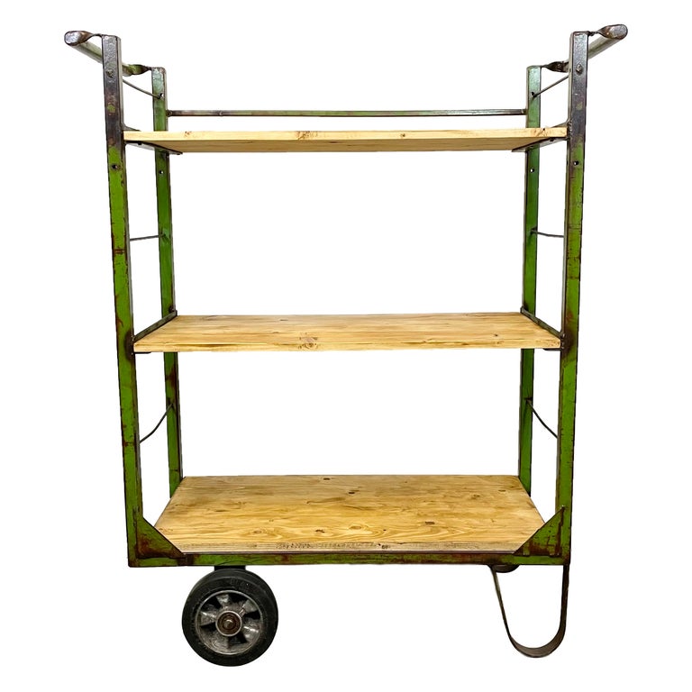Industrial Shelf on Wheels, 1960s at 1stDibs