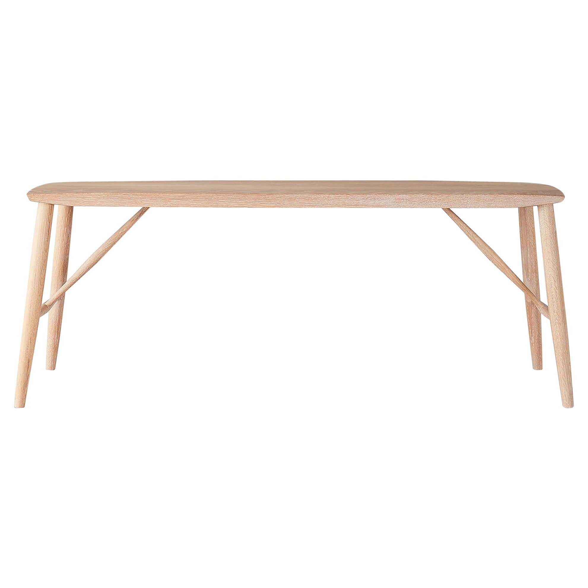 Minimal White Oak Bench by Coolican & Company