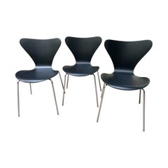 Vintage Set of 3 Chairs Model "3107", Arne Jacobsen, 1960