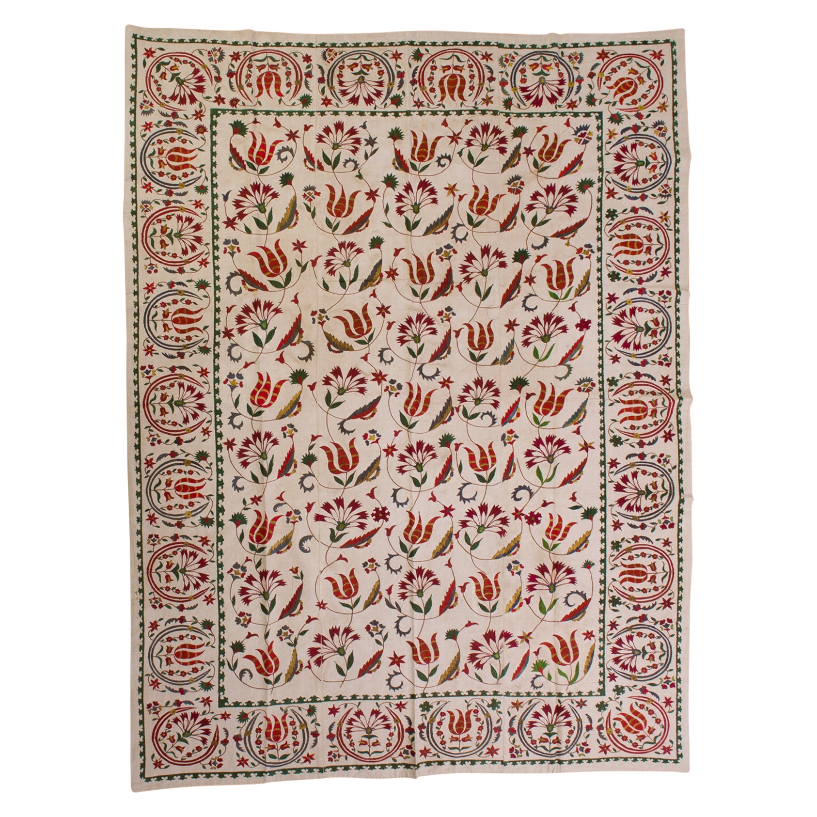 Susani Embroidered for Bed or Table For Sale